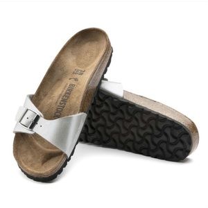 Birkenstock Women's Silver Slide Sandals